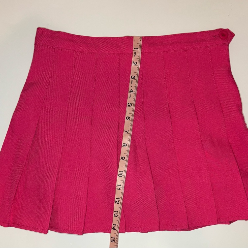 Fashion & Dyt Pleated Skirt with Built-in Shorts Hot Pink Size Medium - Picture 4 of 8